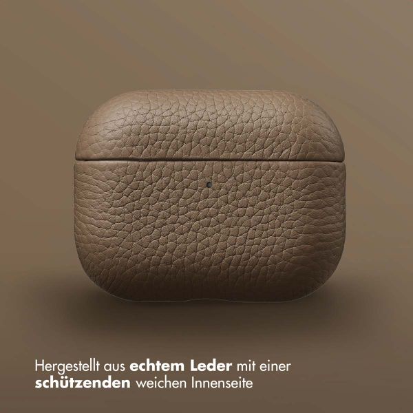 Accezz Echtleder Case  Apple Airpods Pro 3 - Taupe