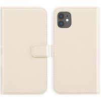 Selencia Echtleder Klapphülle Apple iPhone 11 - Greige