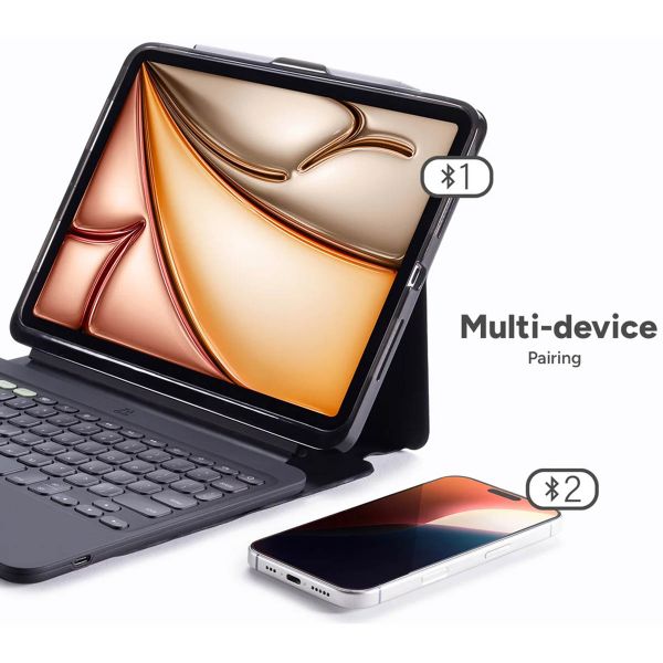 ZAGG Pro Keys 2 keyboard Klapphülle Apple iPad Air 13 Zoll (2026) M4 / (2025) M3 / (2024) M2 - QWERTY / NL - Schwarz