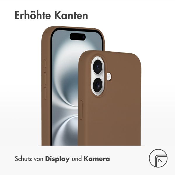 Accezz Liquid Silikoncase mit MagSafe Apple iPhone 16 - Hellbraun