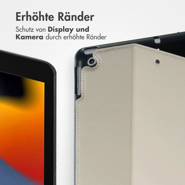 Accezz Classic Klapphülle Apple iPad 9 (2021) 10.2 Zoll / iPad 8 (2020) 10.2 Zoll / iPad 7 (2019) 10.2 Zoll - Greige