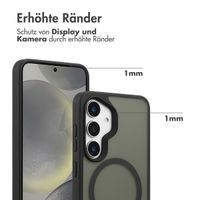Accezz Rugged Frosted Back Cover mit MagSafe Samsung Galaxy S25 - Schwarz