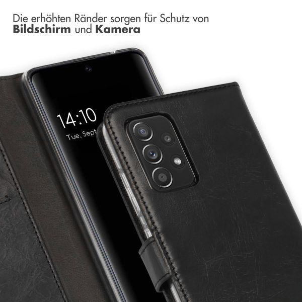Selencia Echtleder Klapphülle Samsung Galaxy A52(s) (5G/4G) - Schwarz