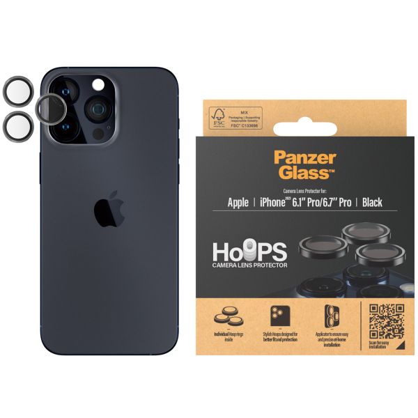 PanzerGlass Hoops Optic Rings Kameraschutz Apple iPhone 15 Pro / 15 Pro Max - Transparent