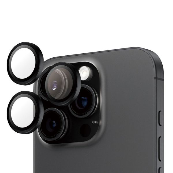 PanzerGlass Hoops Optic Rings Kameraschutz Apple iPhone 16 Pro / 16 Pro Max - Schwarz