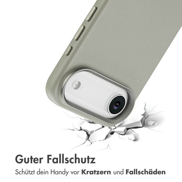 Accezz MagSafe Leather Backcover Apple iPhone Air - Light Grey