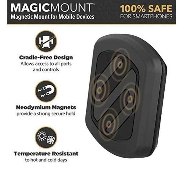 Scosche MagicMount™ Handyhalterung Auto - Magnetisch - Armaturenbrett / Windschutzscheibe - Schwarz