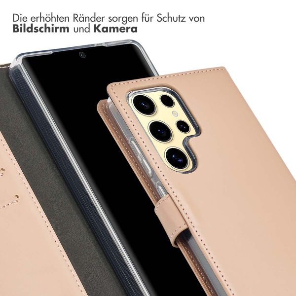 Selencia Echtleder Klapphülle Samsung Galaxy S25 Ultra - Dusty Pink