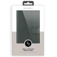 Selencia Echtleder Klapphülle Apple iPhone 12 Mini - Grün