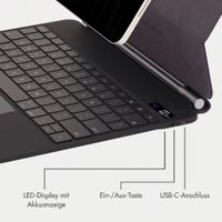 Accezz Magnetische Bluetooth Tastatur Apple iPad Air 11 Zoll (2025) M3 / (2024) M2 / Pro 11 (2018/2020/2021/2022) - QWERTY / NL - Schwarz