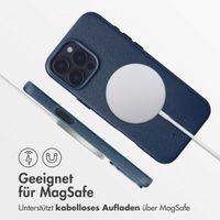 Accezz MagSafe Leather Backcover Apple iPhone 16 Pro Max - Nightfall Blue