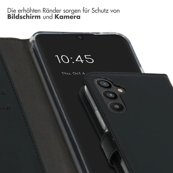 Selencia Echtleder Klapphülle Samsung Galaxy A34 (5G) - Schwarz