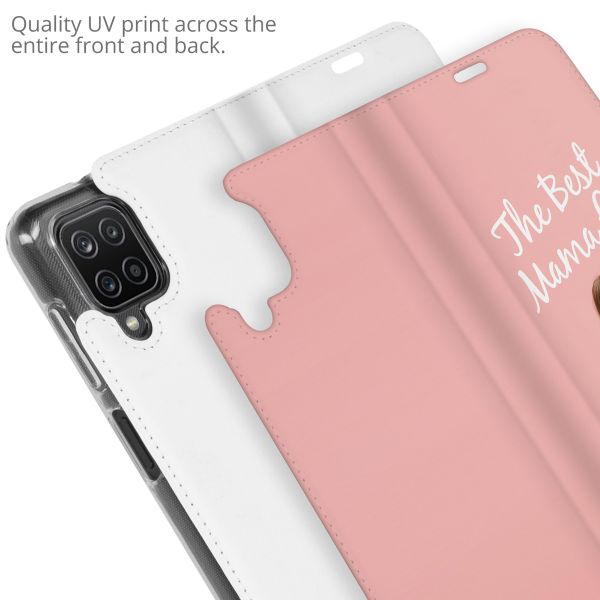 Gestalte deine eigene Compact Gel Klapphülle Samsung Galaxy A12 - Weiß