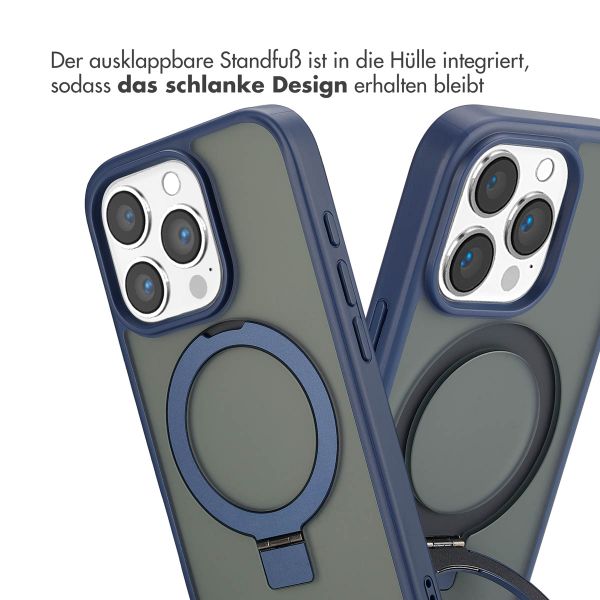 Accezz Ring Stand Backcover mit MagSafe Apple iPhone 16 Pro - Blau