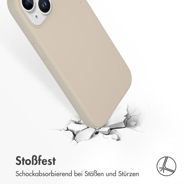 Accezz Liquid Silikoncase mit MagSafe Apple iPhone 15 - Stone