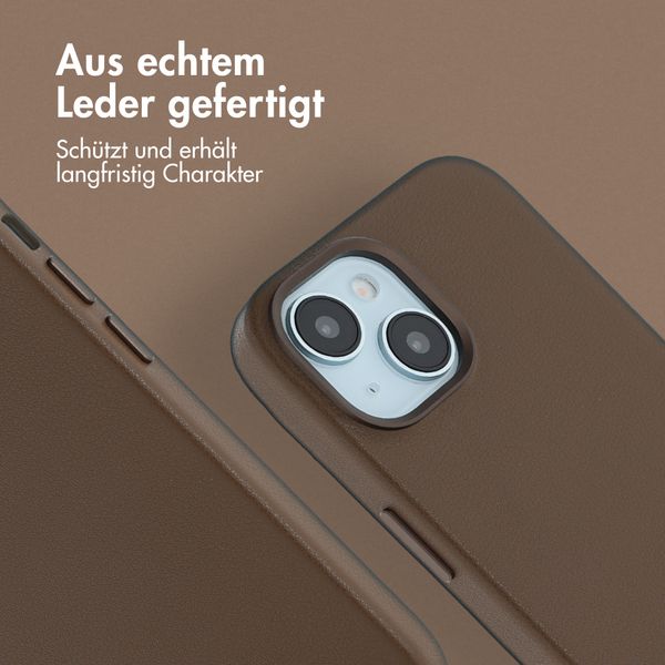 Accezz MagSafe Leather Backcover Apple iPhone 15 - Kaffeebraun