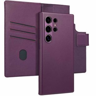 Accezz 2-in-1 Klapphülle aus Leder mit MagSafe Samsung Galaxy S24 Ultra - Heath Purple