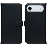 Selencia Echtleder Klapphülle Apple iPhone Air - Schwarz