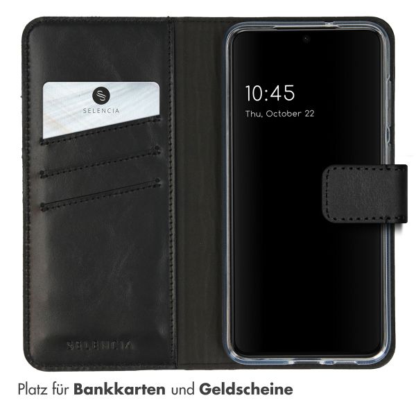 Selencia Echtleder Klapphülle Samsung Galaxy S23 Plus - Schwarz