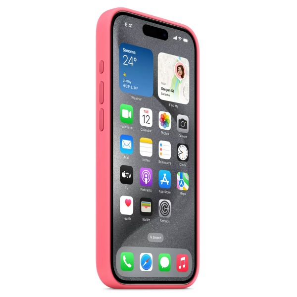 Apple Silikon-Case MagSafe Apple iPhone 15 Pro - Rosa
