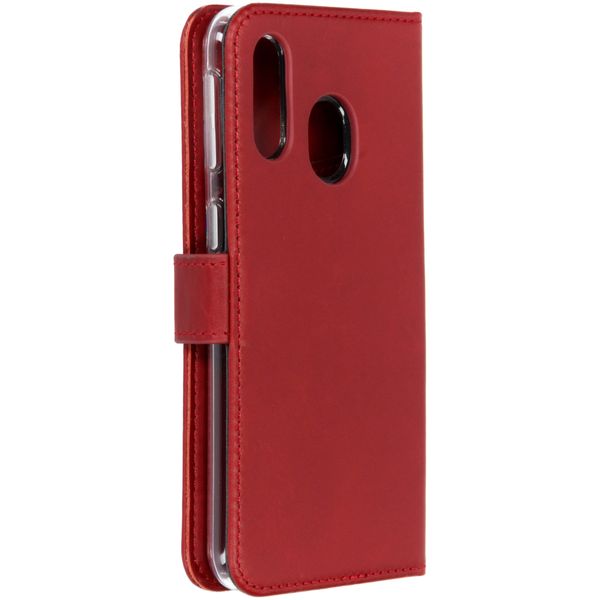 Selencia Echtleder Klapphülle Samsung Galaxy A40 - Rot