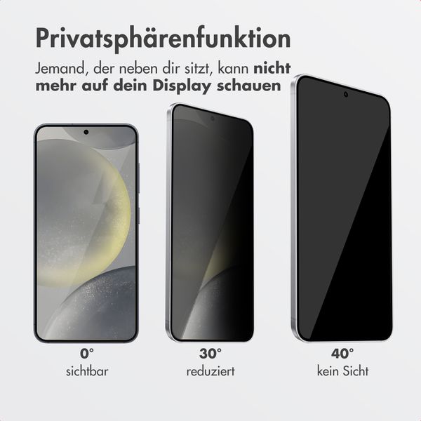 Accezz Sichtschutz-Schutzglas mit Applikator Samsung Galaxy S25 / S24