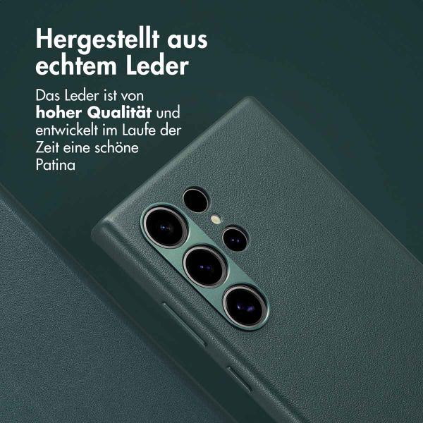 Accezz 2-in-1 Klapphülle aus Leder mit MagSafe Samsung Galaxy S24 Ultra - Cedar Green