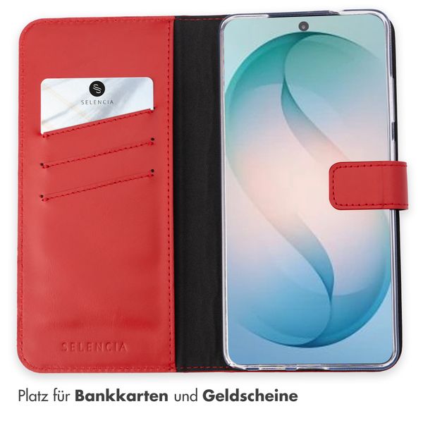 Selencia Echtleder Klapphülle Samsung Galaxy S26 Ultra - Rot