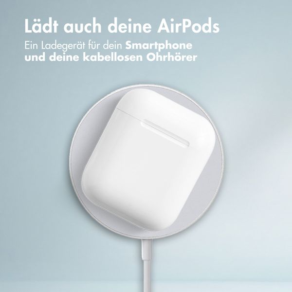 Accezz Wireless Charger USB-C - Drahtloses MagSafe und Qi2-Ladegerät - 1 Meter - Weiß