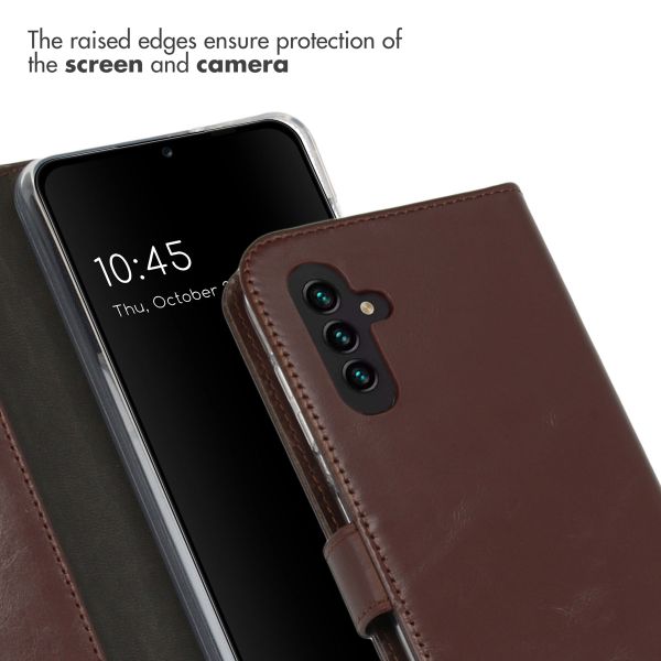Selencia Echtleder Klapphülle Samsung Galaxy A13 (5G) / A04s - Braun