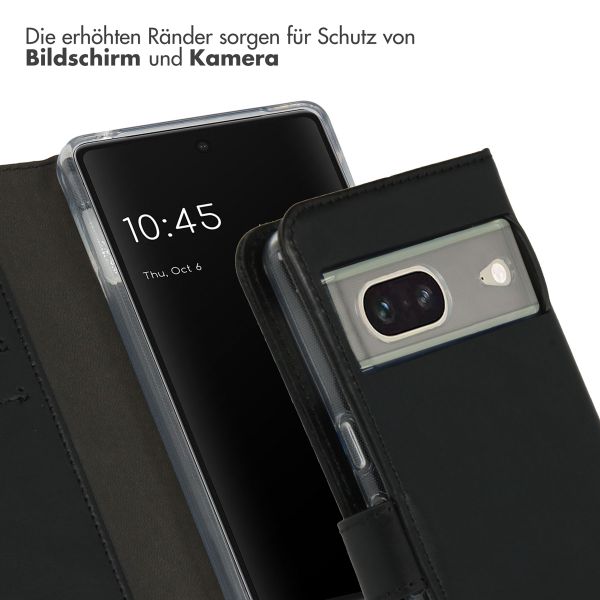 Selencia Echtleder Klapphülle Google Pixel 7 - Schwarz