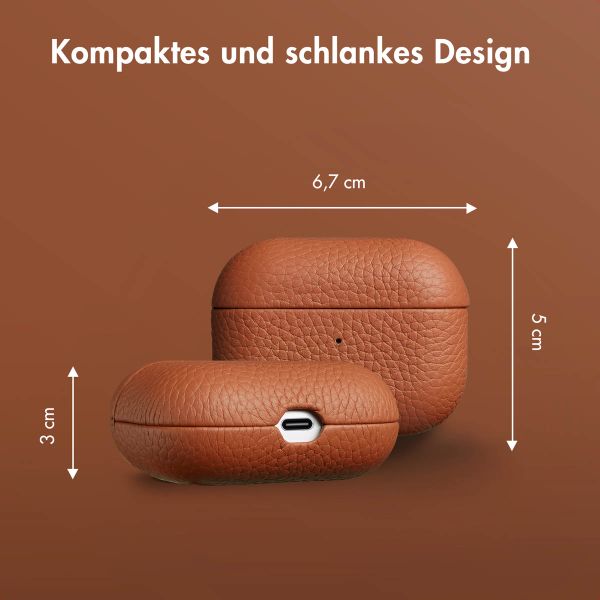 Accezz Echtleder Case  Apple Airpods Pro - Cognac