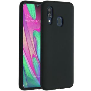 Accezz Liquid Silikoncase Samsung Galaxy A40 - Schwarz