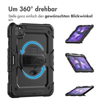 Accezz Robustes Back Cover mit Schultergurt Apple iPad Air 5 (2022) / Air 4 (2020) - Schwarz