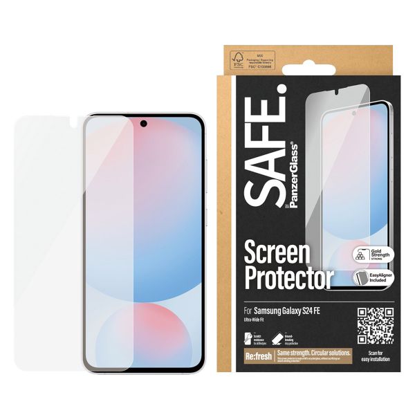 SAFE by PanzerGlass Ultra-Wide Fit Screenprotector inkl. Applikator Samsung Galaxy S24 FE
