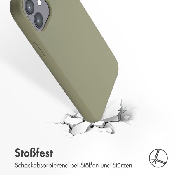 Accezz Liquid Silikoncase mit MagSafe Apple iPhone 12 (Pro) - Cooper Green