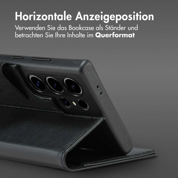 Accezz 2-in-1 Klapphülle aus Leder mit MagSafe Samsung Galaxy S24 Ultra - Onyx Black