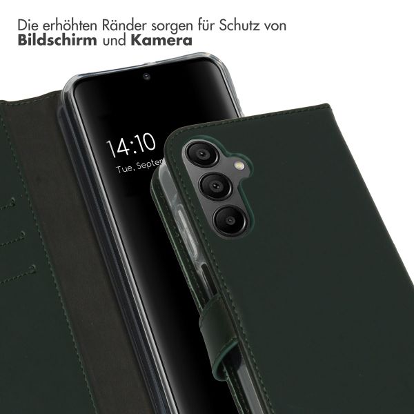 Selencia Echtleder Klapphülle Samsung Galaxy A15 (5G/4G) - Grün