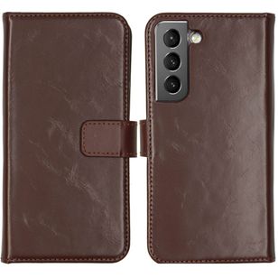 Selencia Echtleder Klapphülle Samsung Galaxy S22 - Braun