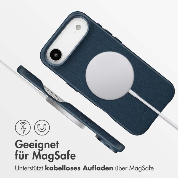 Accezz MagSafe Leather Backcover Apple iPhone Air - Nightfall Blue