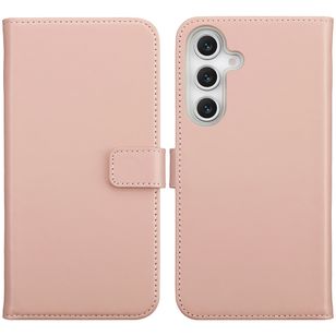 Selencia Echtleder Klapphülle Samsung Galaxy S25 FE - Dusty Pink