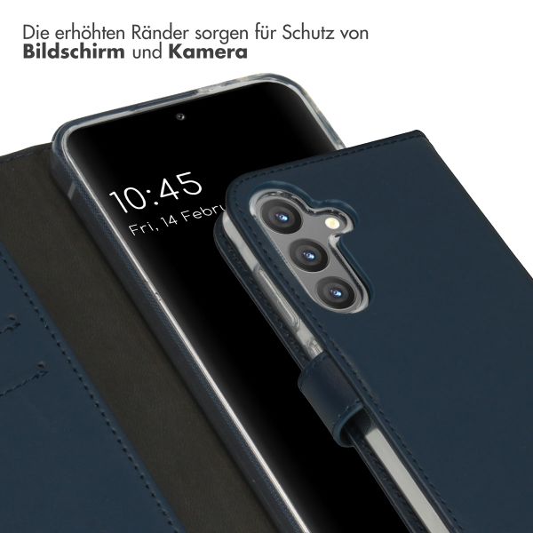 Selencia Echtleder Klapphülle Samsung Galaxy S24 - Dunkelblau
