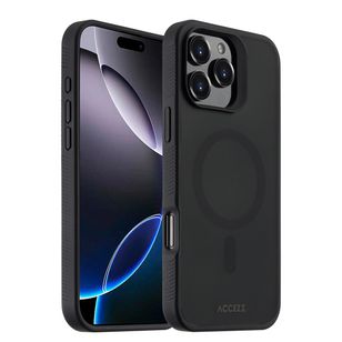 Accezz Rugged Frosted Back Cover mit MagSafe Apple iPhone 16 Pro Max - Schwarz
