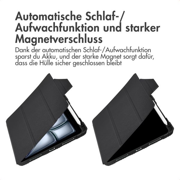 Accezz Rugged Trifold Klapphülle Apple iPad Air 11 Zoll (2026) M4 / (2025) M3 / (2024) M2 / Air 5 (2022) / Air 4 (2020) - Schwarz