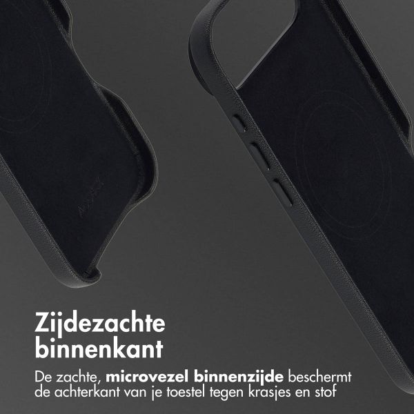Accezz Echtleder Hülle + MagSafe Wallet Apple iPhone Air - Onyx Black