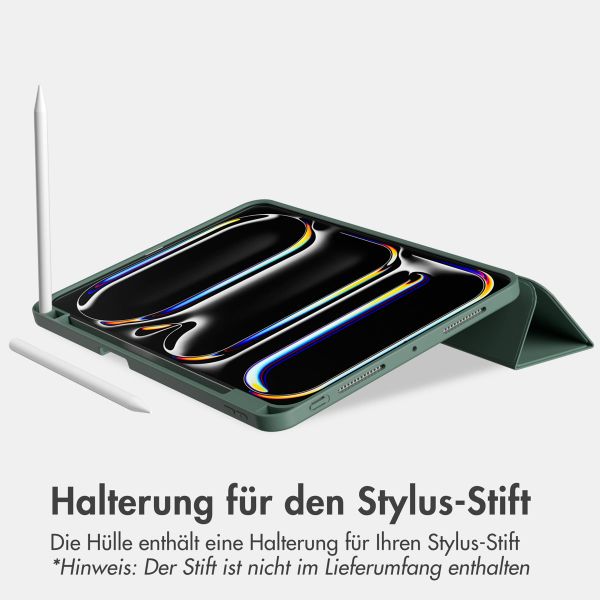 Accezz Smarte Klapphülle aus Silikon Apple iPad Pro 11 (2025) M5 / (2024) M4 - Dunkelgrün