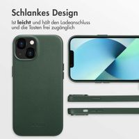 Accezz MagSafe Leather Backcover Apple iPhone 13 - Cedar Green
