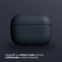 Accezz Echtleder Case  Apple AirPods Pro 2 - Dunkelblau