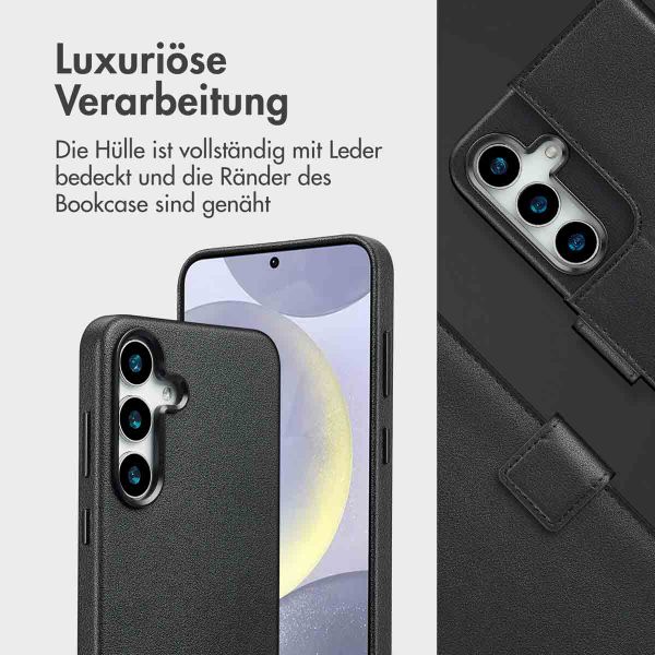 Accezz 2-in-1 Klapphülle aus Leder mit MagSafe Samsung Galaxy S25 Plus - Onyx Black