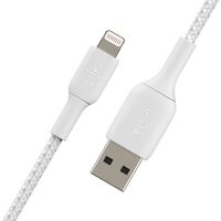 Belkin BoostCharge Pro Braided Lightning auf USB-A Kabel - 3 Meter - Weiß